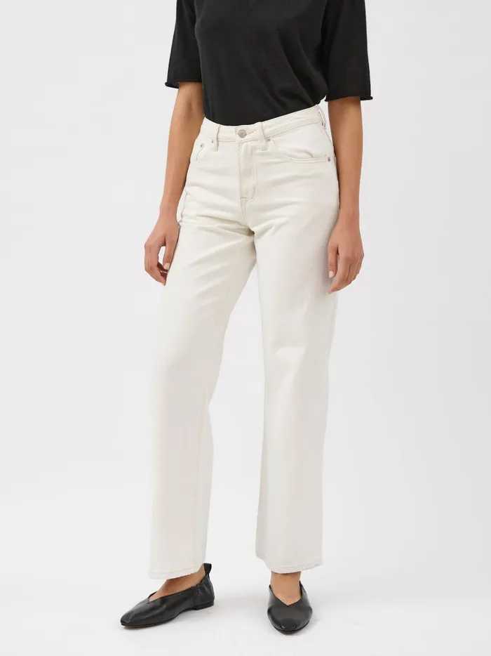 Women Wide Leg Jean Ivory The UNDONE Denim