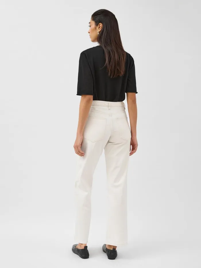 Women Wide Leg Jean Ivory The UNDONE Denim