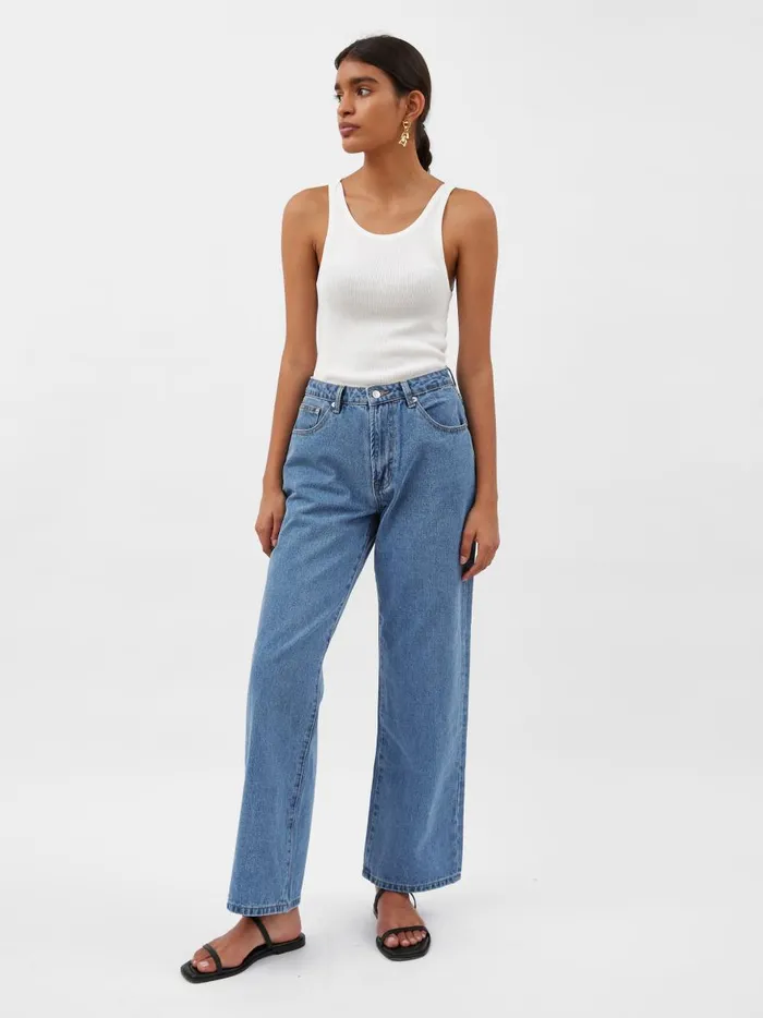 Women Wide Leg Jean Vintage Blue The UNDONE Denim