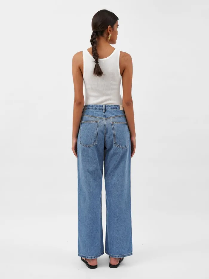 Women Wide Leg Jean Vintage Blue The UNDONE Denim