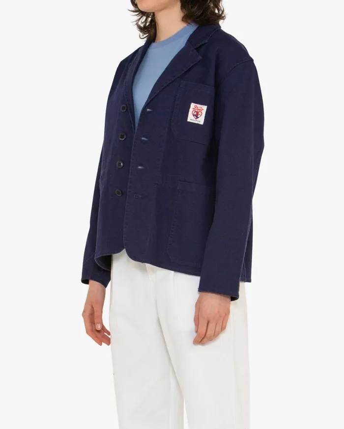 Work Blazer Relaxed Fit 8211 Twilight Blue Women Deus Ex Machina Outerwear Work Blazer Relaxed Fit 8211 Twilight Blue Women Deus Ex Machina Outerwear