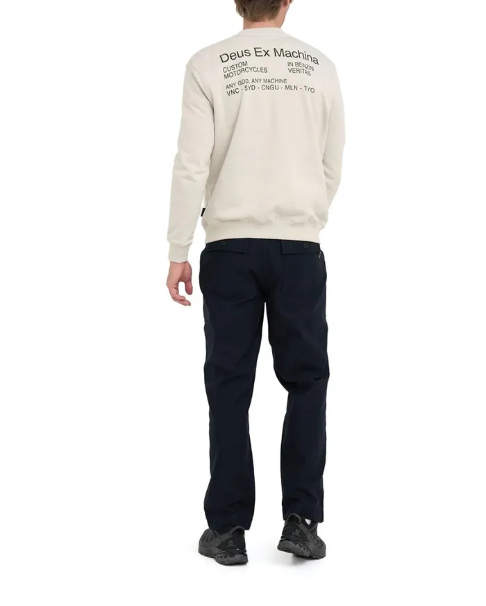 Zoning Cordura Crew 8211 Dirty White Men Deus Ex Machina Hoodies and Sweaters Zoning Cordura Crew 8211 Dirty White Men Deus Ex Machina Hoodies and Sweaters