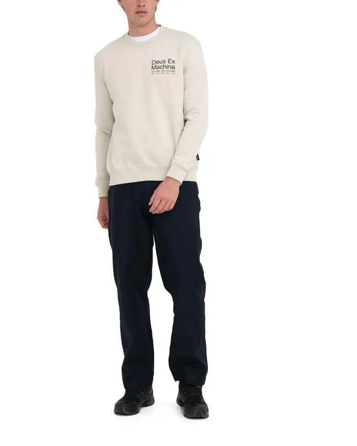 Zoning Cordura Crew 8211 Dirty White Men Deus Ex Machina Hoodies and Sweaters Zoning Cordura Crew 8211 Dirty White Men Deus Ex Machina Hoodies and Sweaters