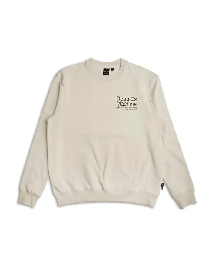 Zoning Cordura Crew 8211 Dirty White Men Deus Ex Machina Hoodies and Sweaters Zoning Cordura Crew 8211 Dirty White Men Deus Ex Machina Hoodies and Sweaters