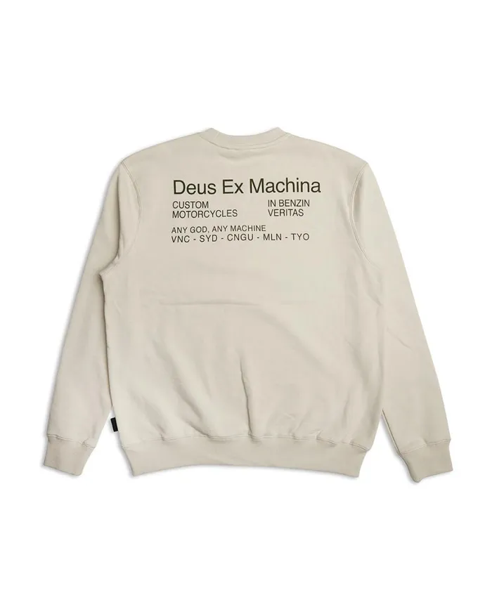 Zoning Cordura Crew 8211 Dirty White Men Deus Ex Machina Hoodies and Sweaters Zoning Cordura Crew 8211 Dirty White Men Deus Ex Machina Hoodies and Sweaters