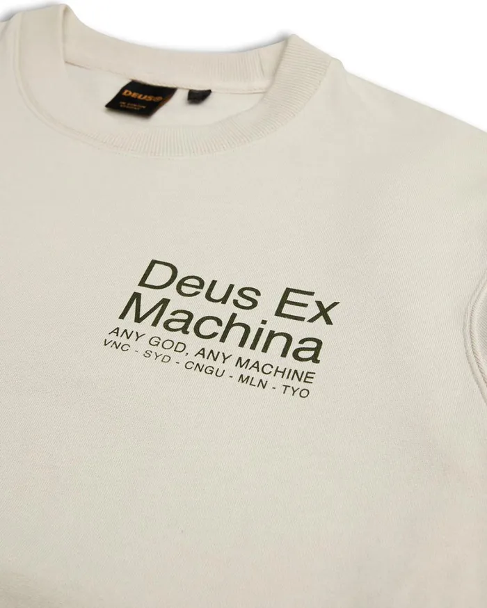 Zoning Cordura Crew 8211 Dirty White Men Deus Ex Machina Hoodies and Sweaters Zoning Cordura Crew 8211 Dirty White Men Deus Ex Machina Hoodies and Sweaters