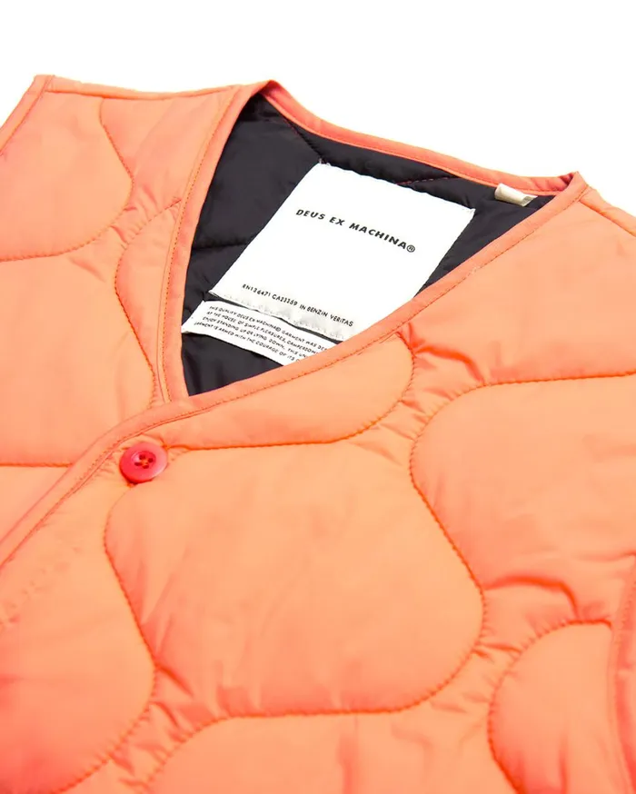 Zou Liner Vest 8211 Canteloupe Women Deus Ex Machina Outerwear Zou Liner Vest 8211 Canteloupe Women Deus Ex Machina Outerwear