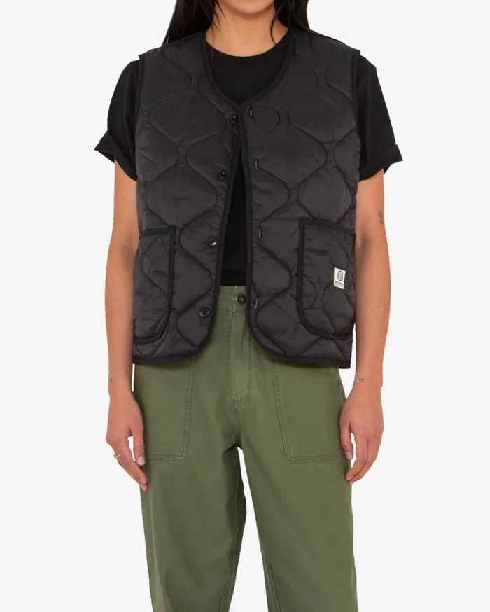 Zou Liner Vest Relaxed Fit 8211 Black Women Deus Ex Machina Outerwear