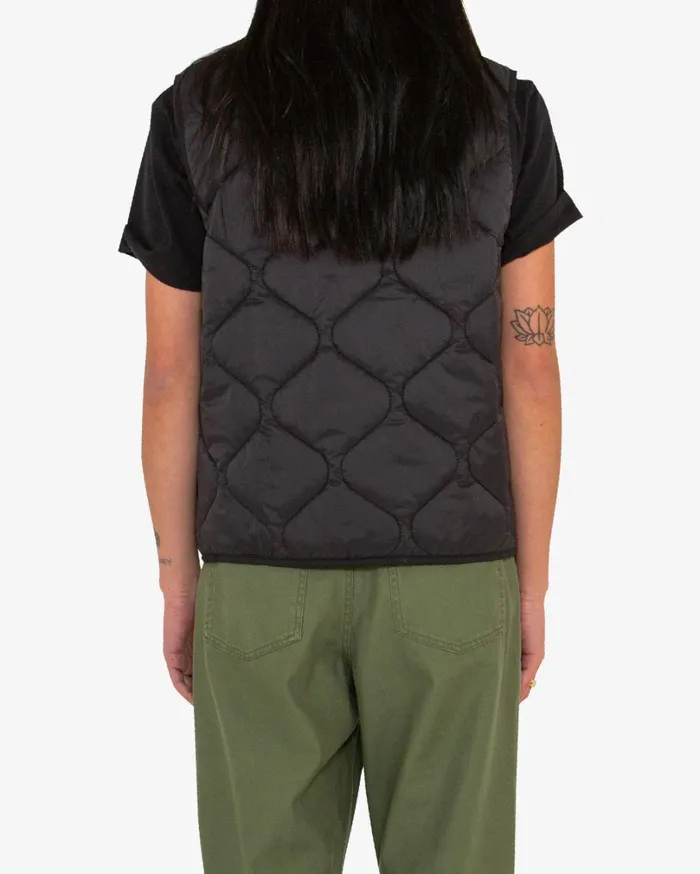 Zou Liner Vest Relaxed Fit 8211 Black Women Deus Ex Machina Outerwear Zou Liner Vest Relaxed Fit 8211 Black Women Deus Ex Machina Outerwear
