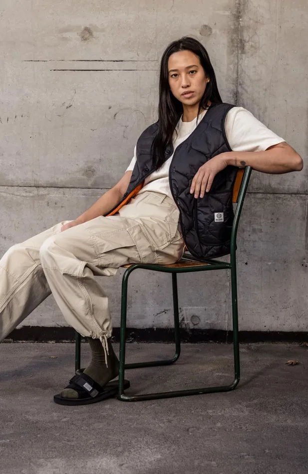 Zou Liner Vest Relaxed Fit 8211 Black Women Deus Ex Machina Outerwear Zou Liner Vest Relaxed Fit 8211 Black Women Deus Ex Machina Outerwear